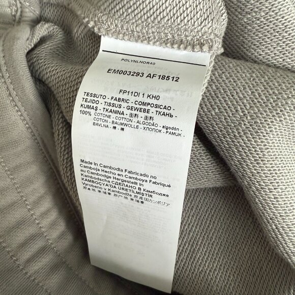 Emporio Armani Mens Gray Cotton Joggers Zip Pocket Sweatpants Logo, M, LG, XXL - Picture 8 of 14